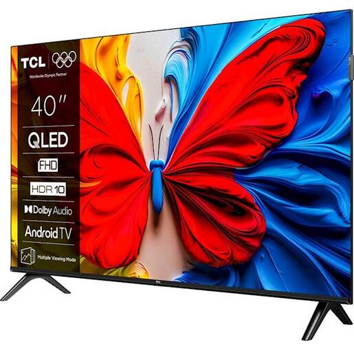 TCL QLED televizor 40S51K, Full HD, Smart TV, Google TV, HDR 10, Dolby Audio, Tanki dizajn