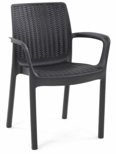 KETER BALI MONO vrtna stolica 55x83x58.5 cm – siva