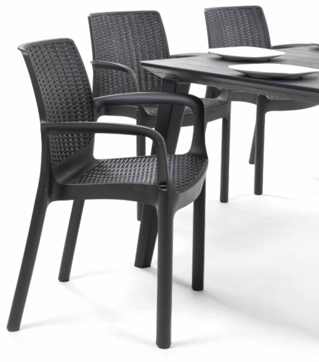 KETER BALI MONO vrtna stolica 55x83x58.5 cm – siva