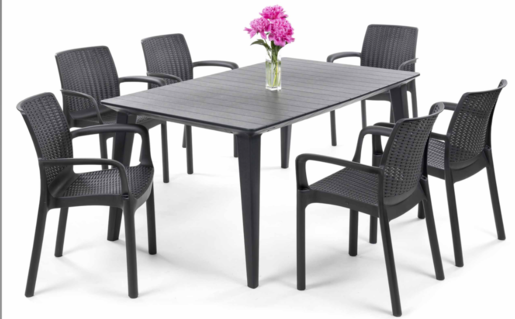 KETER BALI MONO vrtna stolica 55x83x58.5 cm – siva