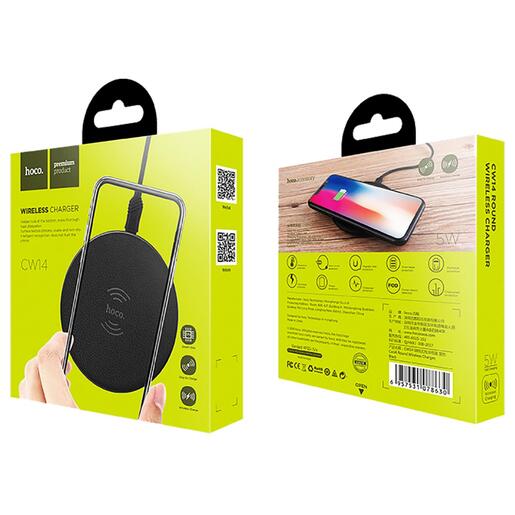 hoco. Punjač bežični, univerzalni, za smartphone - CW14 Wireless charger, BK