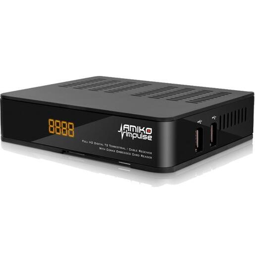 Amiko Prijemnik zemaljski, DVB-T2/C, FullHD, USB PVR, AV stream - Impulse T2/C