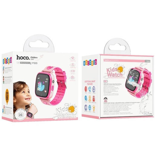 hoco. Pametni sat za djecu, 1.44" ekran, 2G, Nano SIM - Y100 Pink