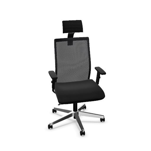 Stolica kancelarijska NS Intrata Operative krom baza sa pod. rukon. crna mreža