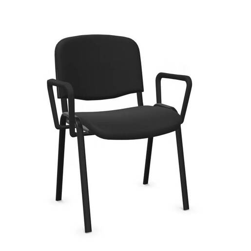 Stolica konferencijska ISO BLACK ARM crna