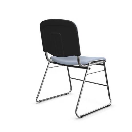 Stolica konferencijska ISO CFS krom baza, sivo platno