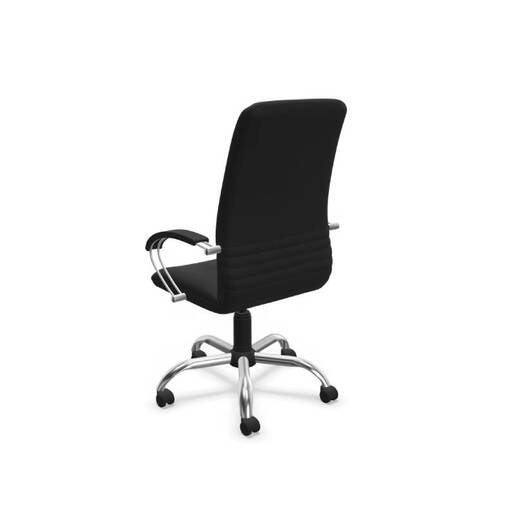Stolica kancelarijska NS Mirage krom baza sa rukonaslonima eko koža crna