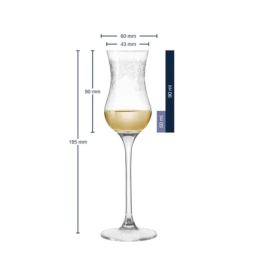 Leonardo set 6 čaša za rakiju Grappa CHATEAU 90 ml – čaše za fina pića, kristalno staklo