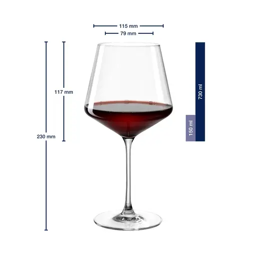 Leonardo set 6 čaša za crno vino PUCCINI 730ml