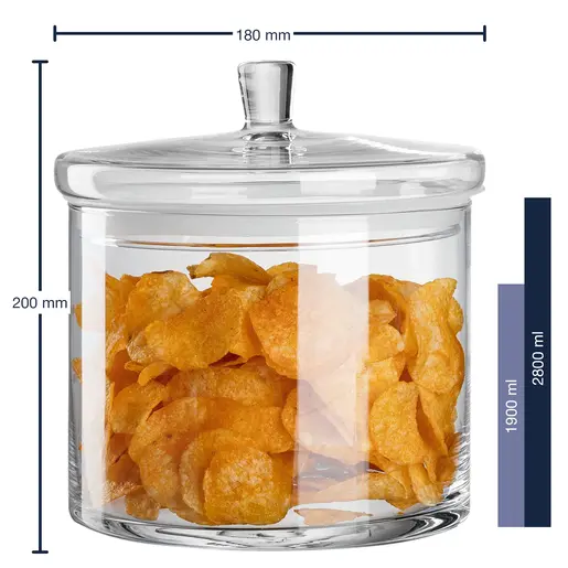 Leonardo staklenka za čuvanje svježine grickalica TOP 20cm