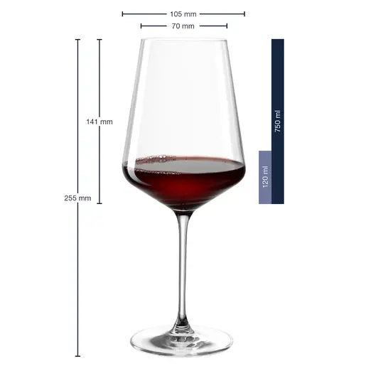 Leonardo set 6 čaša za crno vino PUCCINI 750ml
