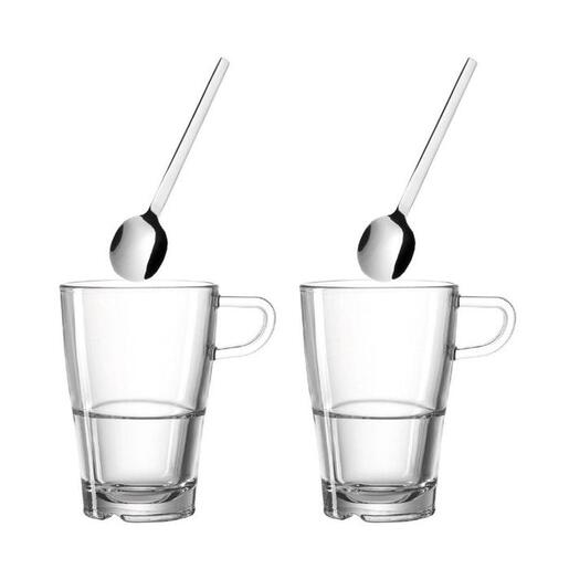 Leonardo set 2 šoljice SENSO za Latte Macchiato s kašikicama 350 ml