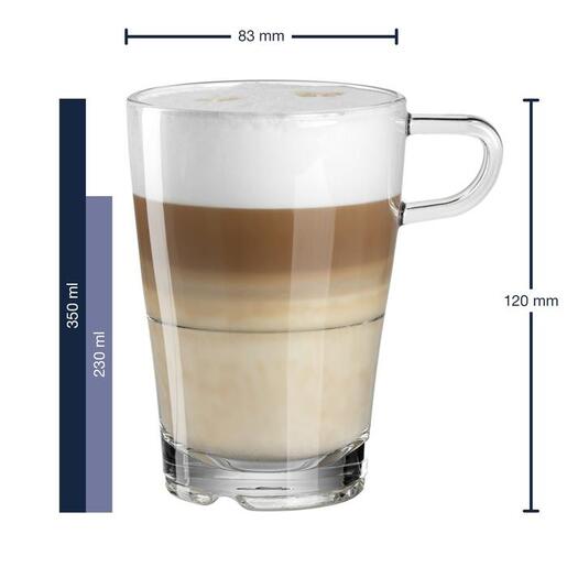 Leonardo set 2 šoljice SENSO za Latte Macchiato s kašikicama 350 ml