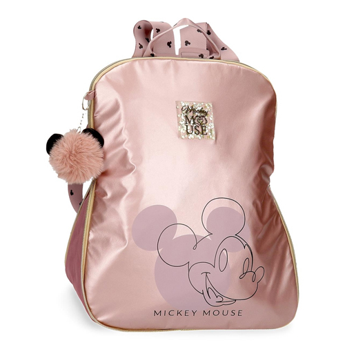 Disney školski ruksak 35 cm, Mickey Outline, puder roze