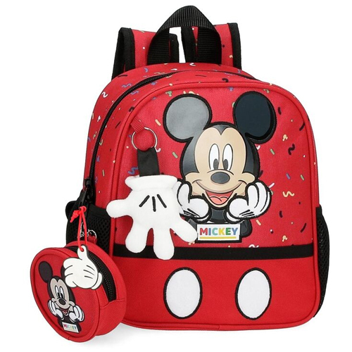 Disney predškolski ruksak 25 cm, za vrtić Mickey Things, crveni