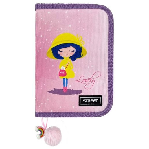 STREET pernica prazna 1 zip 2 preklopa RAIN GIRL 21x4x14 cm