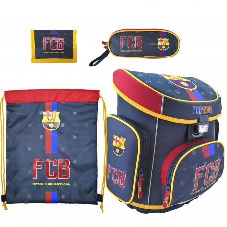 Školski set 4/1 FC Barcelona – ruksak, pernica, torba za patike i novčanik