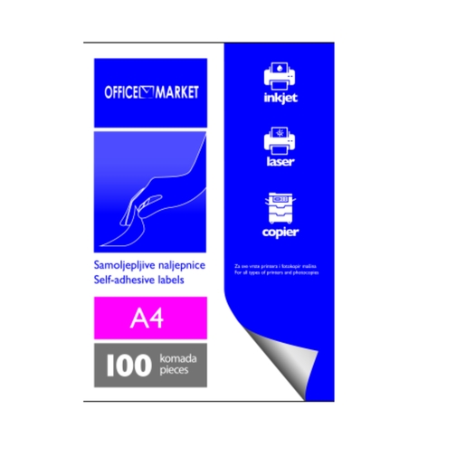 Etikete A4 25x10 100/1 OFFICE MARKET