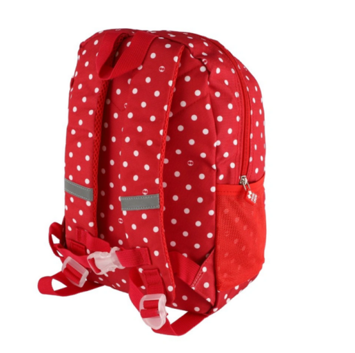 Pixie školski ruksak  PXB-18-87 crveni sa bijelim tufnama