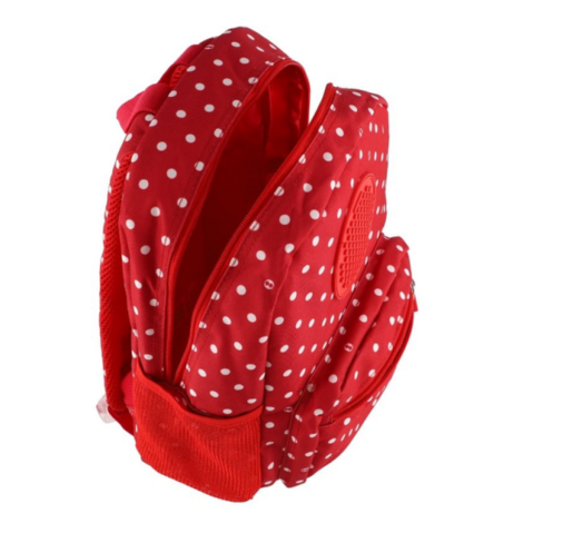 Pixie školski ruksak  PXB-18-87 crveni sa bijelim tufnama