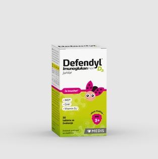 Imunoglukan P4H® D₃ junior tablete za žvakanje so okusom maline, 30 kom