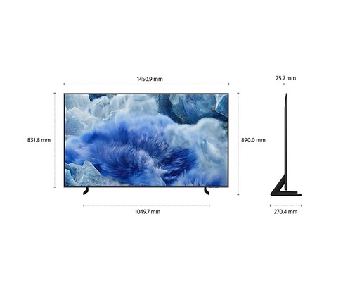 SAMSUNG QLED televizor QE65Q8FAAUXXH, 4K Ultra HD, Q4 AI Processor, Quantum HDR+, Motion Xcelerator, One UI Tizen, AirSlim