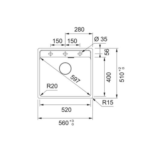 Franke set sudoper Maris MRG 610-52 TL + česma ACTIVE L DOCCIA