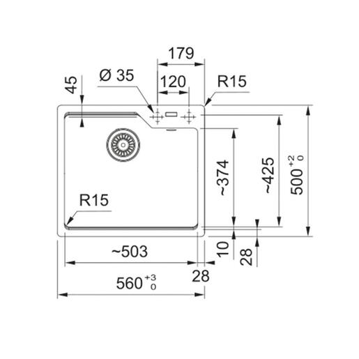 Franke set sudoper UBG 610-50 + česma SIRIUS DOCCIA L