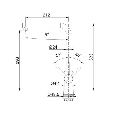Franke set sudoper UBG 610-50 + česma SIRIUS DOCCIA L