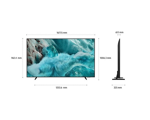 SAMSUNG QLED televizor QE75Q7FAAUXXH, 4K Ultra HD, Vision AI Smart TV, Q4 AI Processor, One UI Tizen, Crni