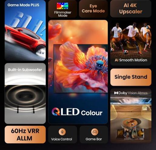 Hisense QLED televizor 50A7Q, 4K Ultra HD, Smart TV, Dolby Atmos, HDR10+, DTS Virtual X decoding