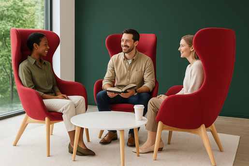 Queen Bombay lounge stolica - crvena