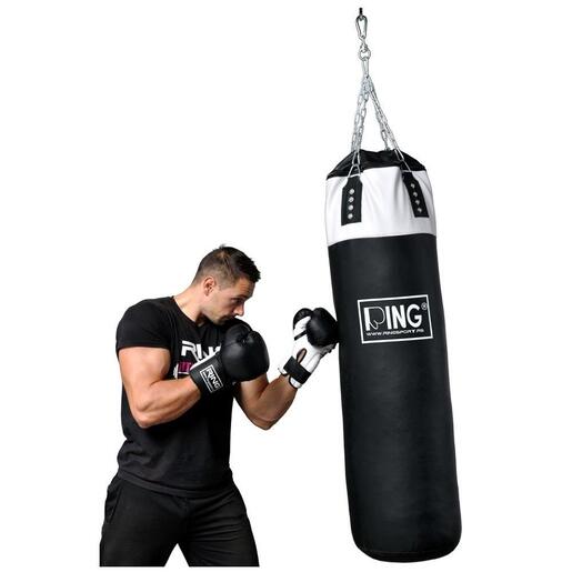 RING rukavice za boks 10 OZ PVC RS 2211, crno/bijele