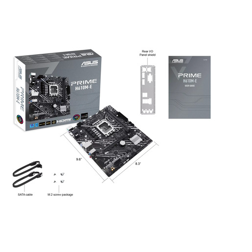 ASUS matična ploča PRIME H610-E-CSM LGA1700, 2x DDR5, 2x M.2,4xUSB1x DP, 1x VGA, 1x HDMI, mATX
