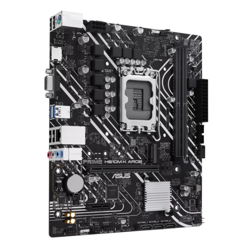 ASUS matična ploča PRIME H610M-K ARGB LGA1700, 2xDDR5, 1x M.2, 6xUSB1x VGA, 1x HDMI, mATX