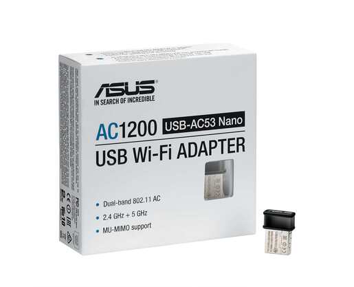 ASUS USB Wi-fi adapter AC1200 Dual-band USB-AC53 Nano