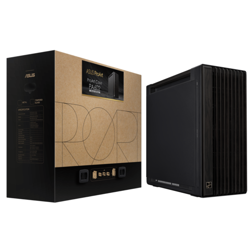 ASUS kućište PROART PA602 WOODMETAL, EATX, ATX, mATX,8x Expansion slots, 2x 200m fan, 1x 140m
