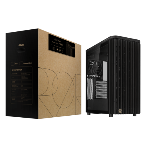 ASUS kućište PROART PA401 WOOD TGATX, 7 Expansion slots,2x 160mm fans, 1x 120mm fan