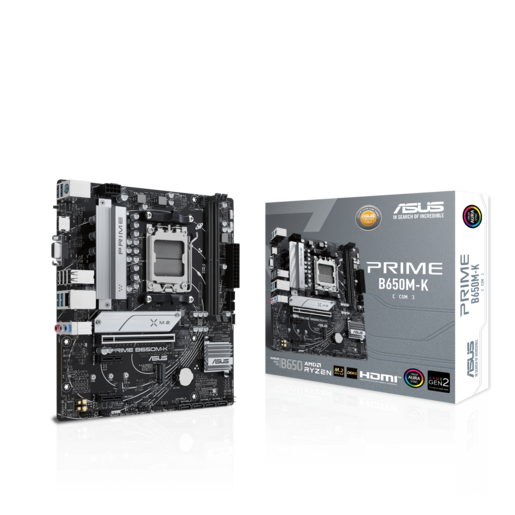 ASUS matična ploča PRIME B650M-KAM5, 2x DDR5, 2x M.2, 8x USB,1x VGA, 1x HDMI, mATX