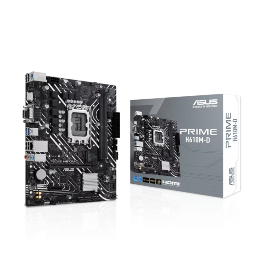 ASUS matična ploča PRIME H610M-D LGA1700, 2x DDR5, 1x M.2,6xUSB1x VGA, 1x HDMI, mATX