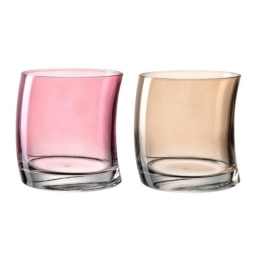 Leonardo SWING čaše za piće 355 ml crvena/šampanjac – set 2 kom