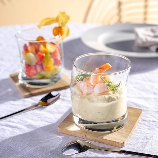 Leonardo SWING čaše za piće 355 ml crvena/šampanjac – set 2 kom