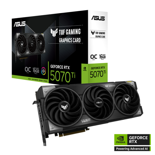 ASUS grafička kartica TUF Nvidia GeForce RTX 5070TI O16G GAMING 16GB GDDR7, OC, 256-bit,3x DP, 1x HDMI