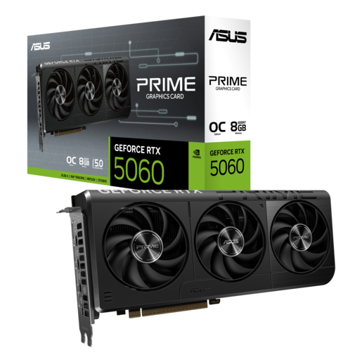 ASUS grafička kartica PRIME Nvidia GeForce RTX 5060 O8 G8GB GDDR7,3x DP, 1x HDMI