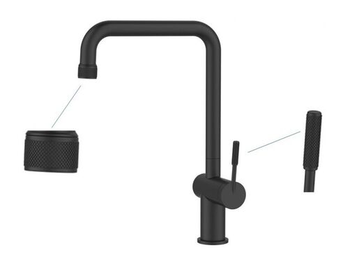 Alveus česma Flora - crna