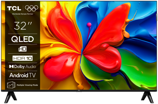 TCL QLED televizor 32S4K, HDTV, Google Smart TV, Dolby Digital Plus & Dolby Audio, HDR10