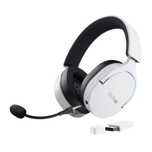 Trust GXT slušalice 491W Fayzo bežične gaming,žičane, USB-a, 3.5 mm, over-ear, bijele