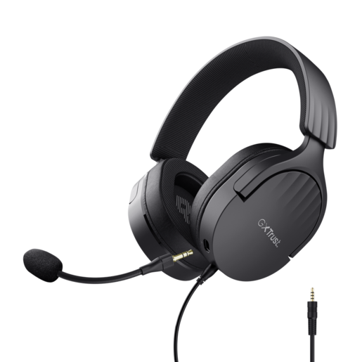 Trust slušalice GXT 489W FAYZO gamings, žičane, crne