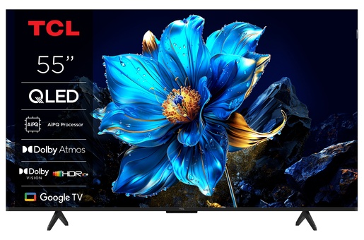 TCL QLED televizor 55P7K,  4K Ultra HD, Smart TV, AiPQ procesor, Dolby Vision · Atmos, HDR10+, HVA panel, crni