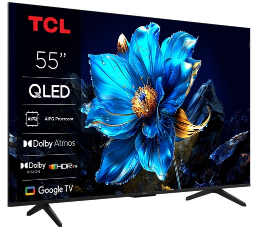 TCL QLED televizor 55P7K,  4K Ultra HD, Smart TV, AiPQ procesor, Dolby Vision · Atmos, HDR10+, HVA panel, crni